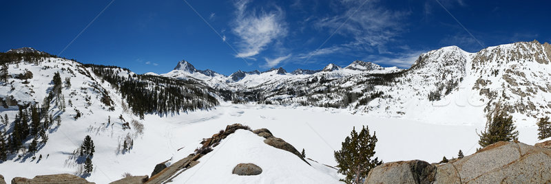 Snowy Mountain Panorama Stock photo © pancaketom