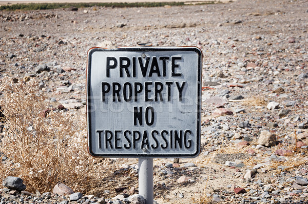 Private Property No Trespassing Sign Stock photo © pancaketom