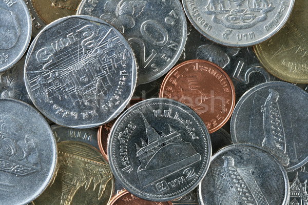 Thailand and Malaysian coins Stock photo © pancaketom