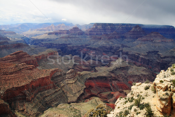 Grand Canyon tempesta punto meridionale settentrionale Foto d'archivio © pancaketom
