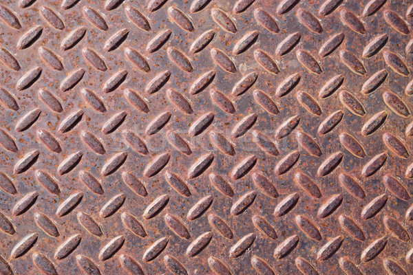 Rusty Diamond Tread Metal Background Stock photo © pancaketom