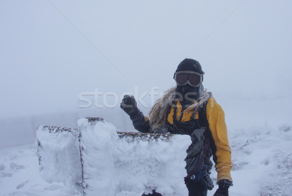 Man On Mount Washington Stock photo © pancaketom