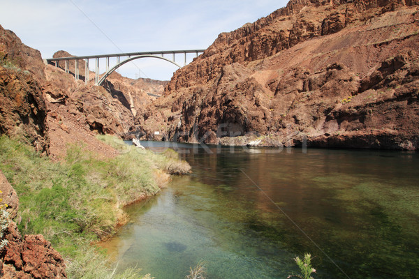 Colorado folyó alatt Hoover Dam néz útvonal Stock fotó © pancaketom