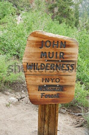 John Muir Wilderness Sign Stock photo © pancaketom