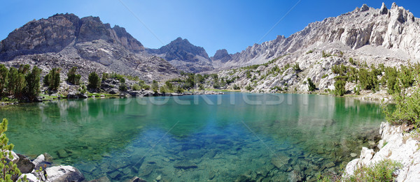Stock photo: Sierra Mountain Lake Panorama