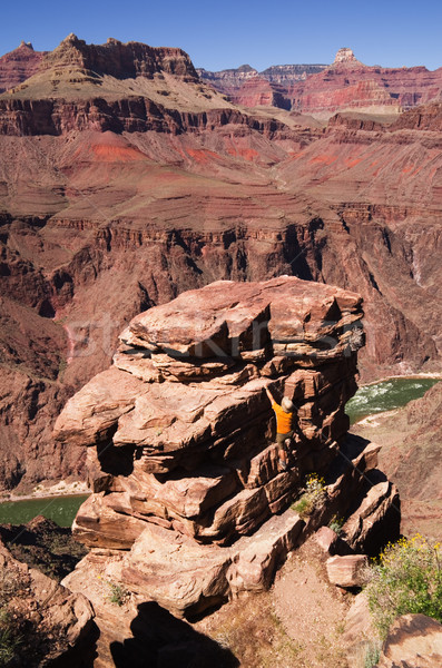 Man Climbing Pinnacle Stock photo © pancaketom