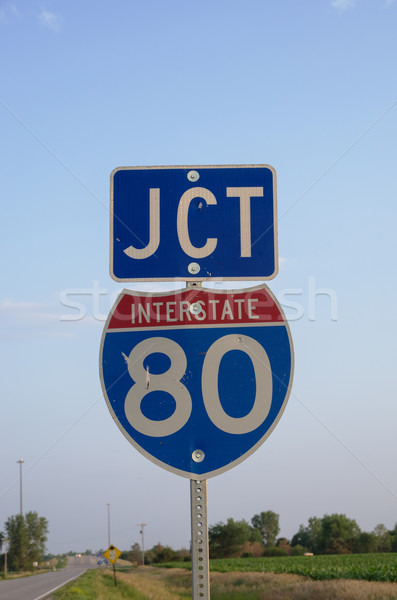 Interstate 80 JCT Sign Stock photo © pancaketom