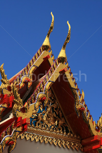 Wat Pho roof detail Stock photo © pancaketom