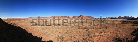 Indio arroyo panorama desierto Utah distante Foto stock © pancaketom