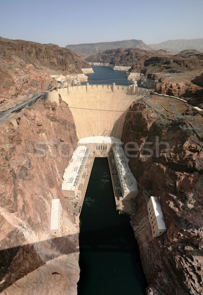 Hoover Dam függőleges kép Colorado folyó sivatag Stock fotó © pancaketom