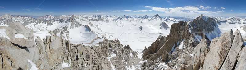 Snowy Mountain Top Panorama Stock photo © pancaketom