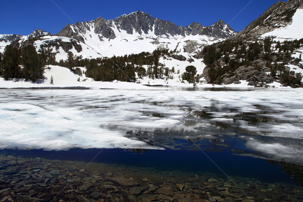 snow in mountain lake Stock photo © pancaketom