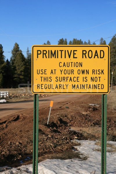 primitive road sign Stock photo © pancaketom