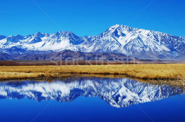 Górskich refleksji wody charakter śniegu basen Zdjęcia stock © pancaketom
