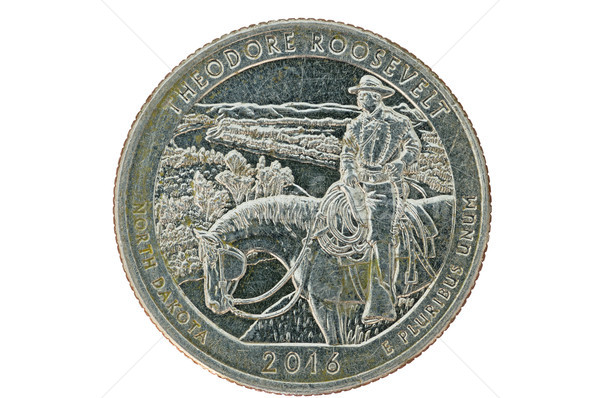 Theodore Roosevelt Commemorative Quarter Coin Stock photo © pancaketom