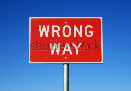 wrong way sign Stock photo © pancaketom