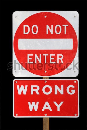 do not enter wrong way  Stock photo © pancaketom