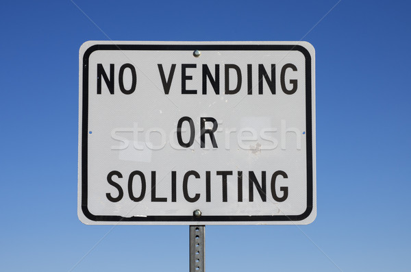 No Vending Or Soliciting Sign Stock photo © pancaketom