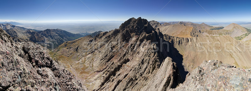 Crestone Needle Summit Panorama Stock photo © pancaketom