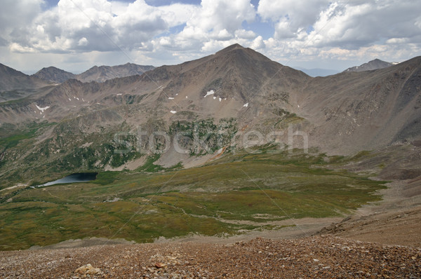 горные долины глядя кайт озеро демократ Сток-фото © pancaketom