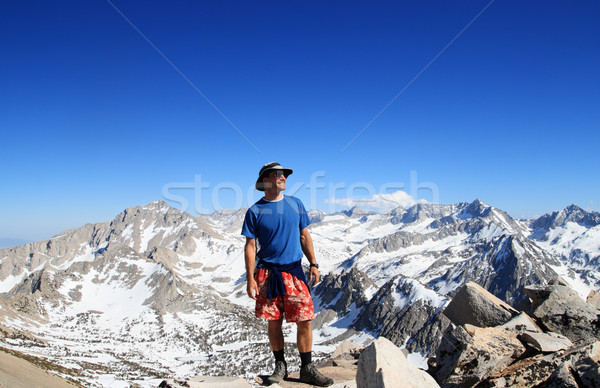 Man berg top canyon park Nevada Stockfoto © pancaketom