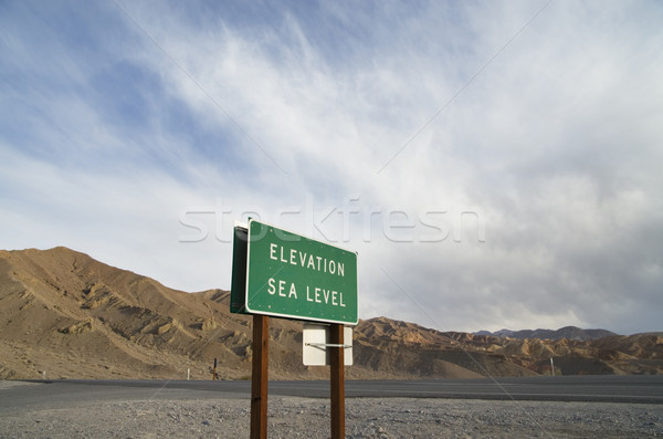 Elevation Sea Level Sign Stock photo © pancaketom