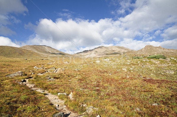 Traseu in sus traversează alpin Imagine de stoc © pancaketom