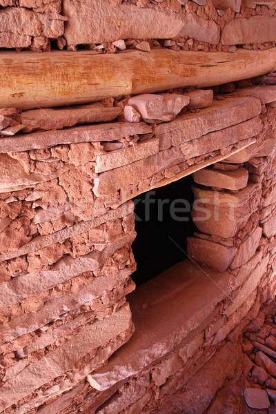 Szirt kapualj őslakos amerikai kő falak Stock fotó © pancaketom