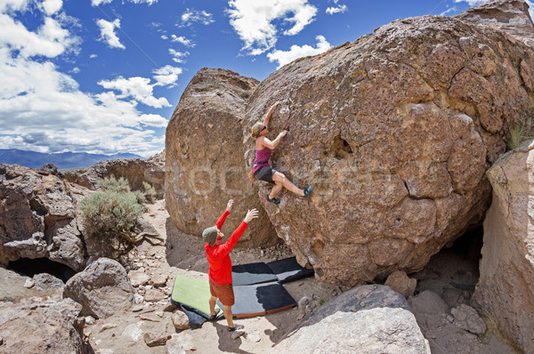 Couple Bouldering Stock photo © pancaketom