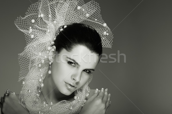 Mariage décoration fille femmes cheveux beauté Photo stock © pandorabox