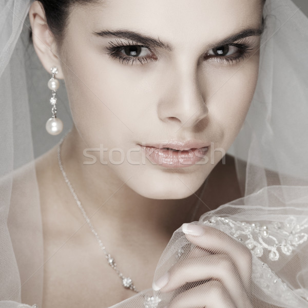 Hochzeit Dekoration Mädchen Frauen Haar Schönheit Stock foto © pandorabox