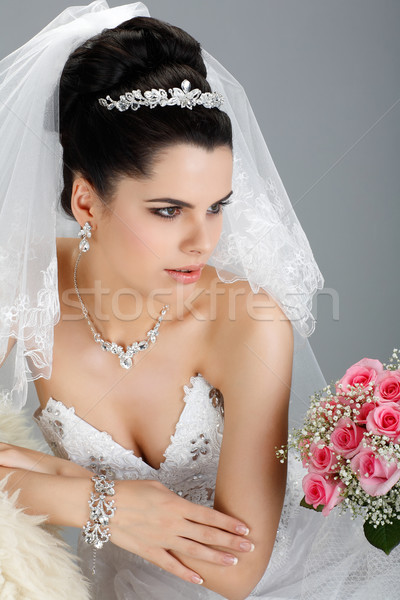 Stockfoto: Bruiloft · decoratie · meisje · vrouwen · natuur · haren