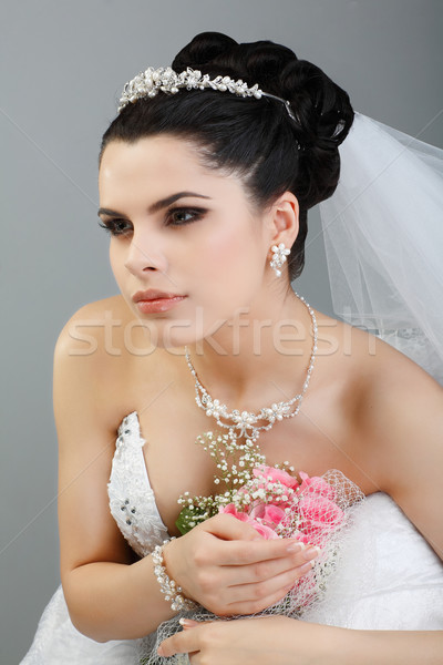 Nuntă decorare fată femei natură păr Imagine de stoc © pandorabox