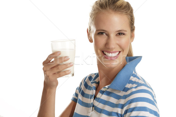 пить молоко белый женщины стекла Сток-фото © paolopagani