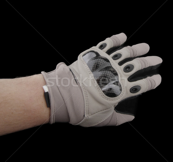 Moto gants main isolé noir amour [[stock_photo]] © papa1266