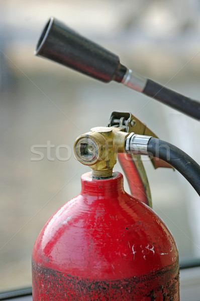 Stockfoto: Blusapparaat · koolstof · trechter · buis · gas · achtergrond