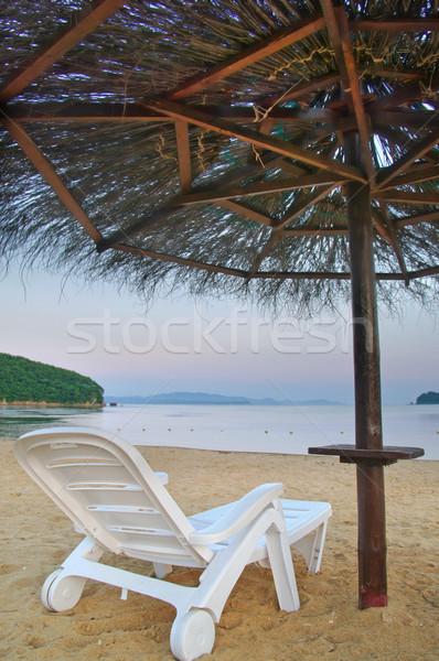 Parapluie idyllique tropicales sable plage [[stock_photo]] © papa1266
