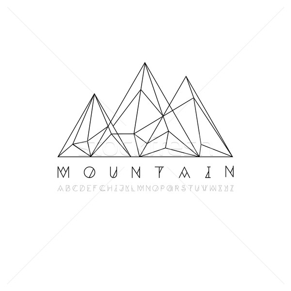 Mountain line icon, outline vector logo illustration, linear pic Stock photo © pashabo