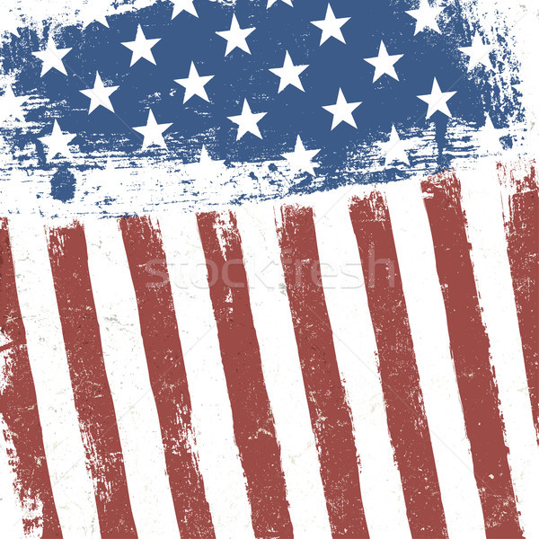 American flag grunge background. Vector, EPS10 Stock photo © pashabo