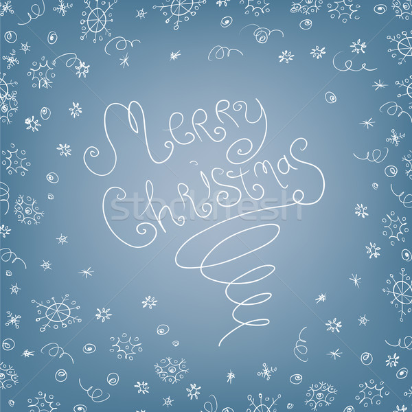 Handwritten quirky Merry Christmas background Stock photo © pashabo