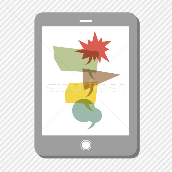 Stockfoto: Tablet · veel · vector · achtergrond