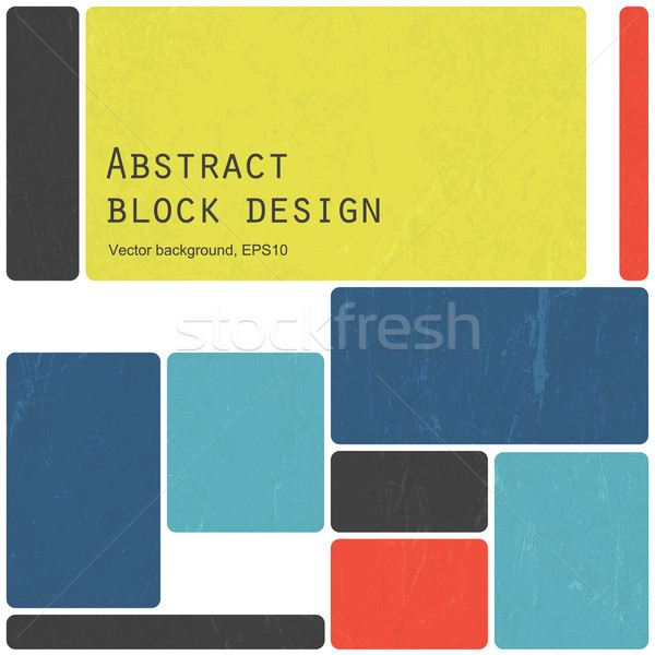 Foto stock: Abstrato · retro · blocos · projeto · colorido · vetor