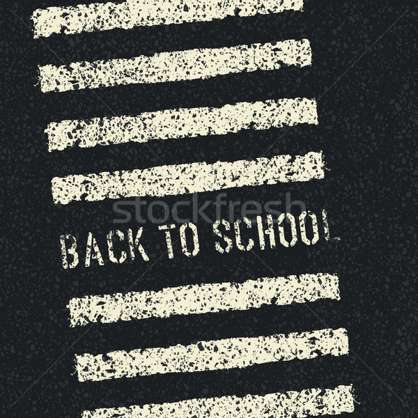 Back to school. Road safety concept. Vector. Stock photo © pashabo