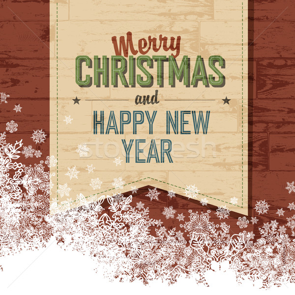 Merry Christmas Design Template With Isolated Side.Vector Stock photo © pashabo