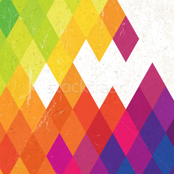 Retro colorful rhombus background, vector Stock photo © pashabo