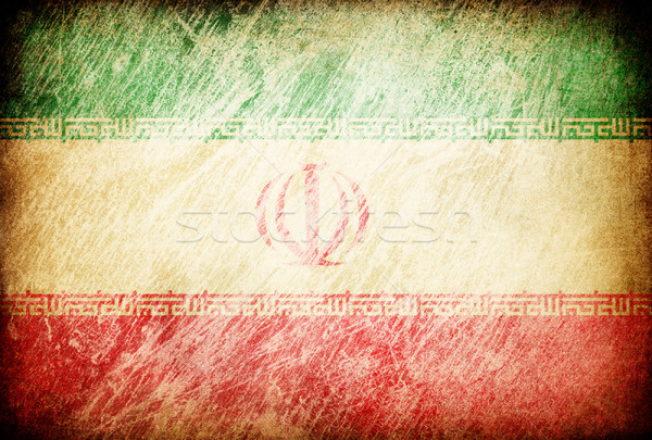 Grunge rubbed flag series of backgrounds. Iran. Stock photo © pashabo