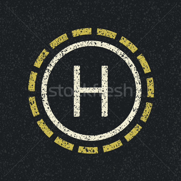 Helicopter landing pad, vector, EPS8 Stock photo © pashabo