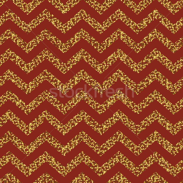 Christmas Seamless chevron pattern. Red and gold. Glittering gol Stock photo © pashabo