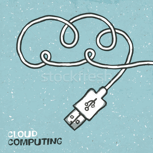 Cloud computing concept, vector illustration. EPS10 Stock photo © pashabo