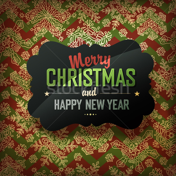 Merry Christmas Card, vector. Stock photo © pashabo